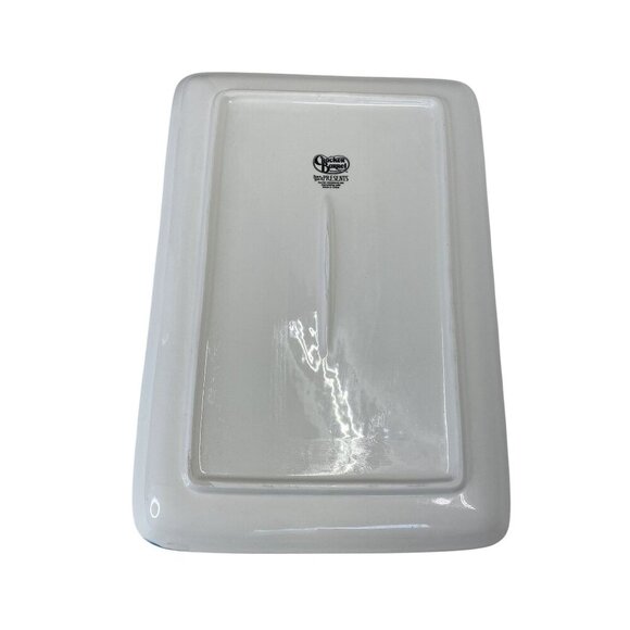 Cracker Barrel Christmas Tree Ceramic Serving Platter 13" x 9" Festive Holiday - Picture 6 of 6